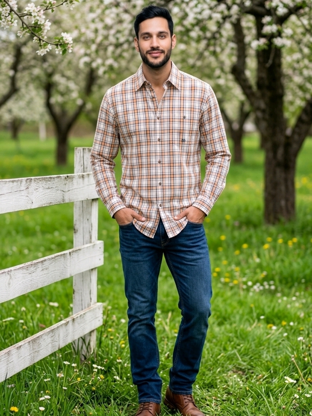 TwentyX Wrangler Button Down Yellow Plaid LT Longsleeved EUC